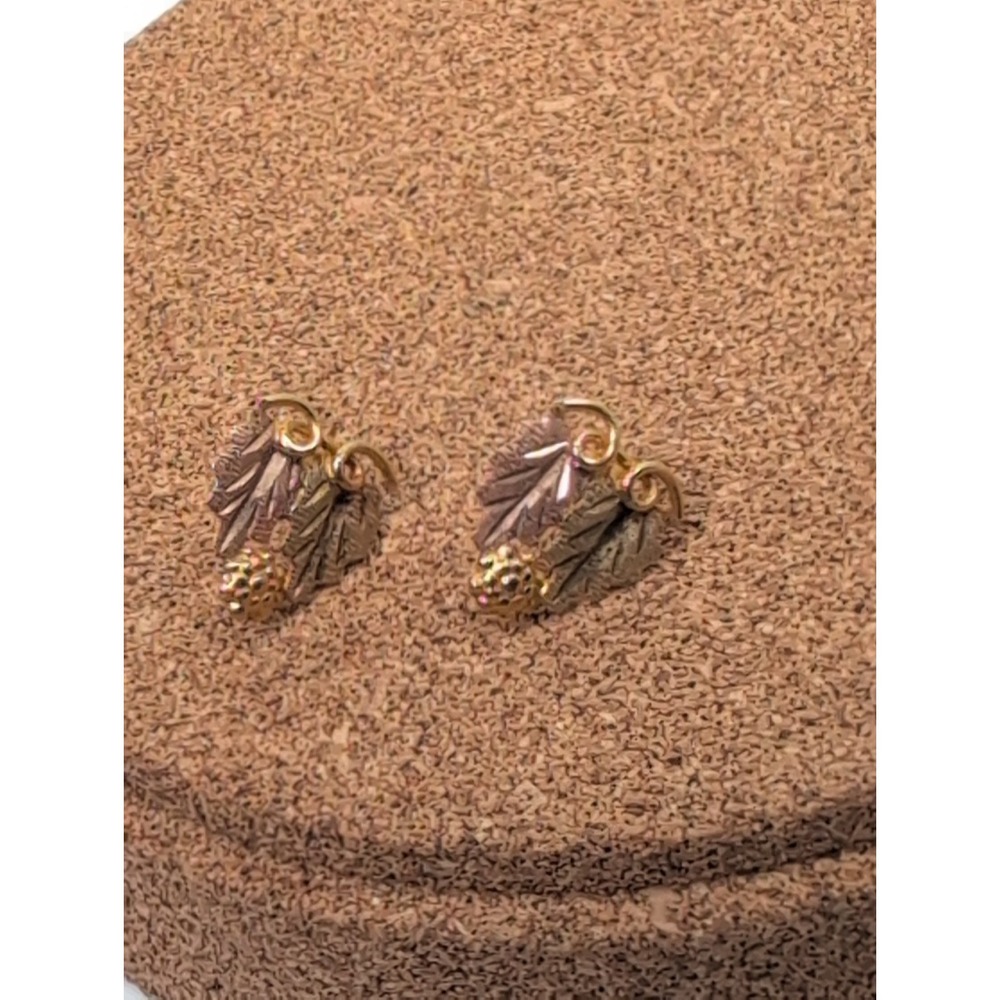 10k‎ Gold Multi Colored Estate Earrings 1.2 Grams